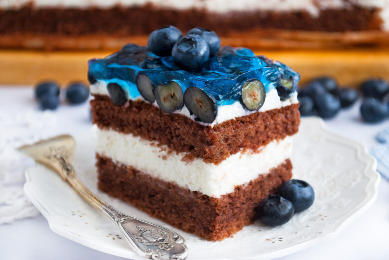 ciasto czekoladowe z borówkami